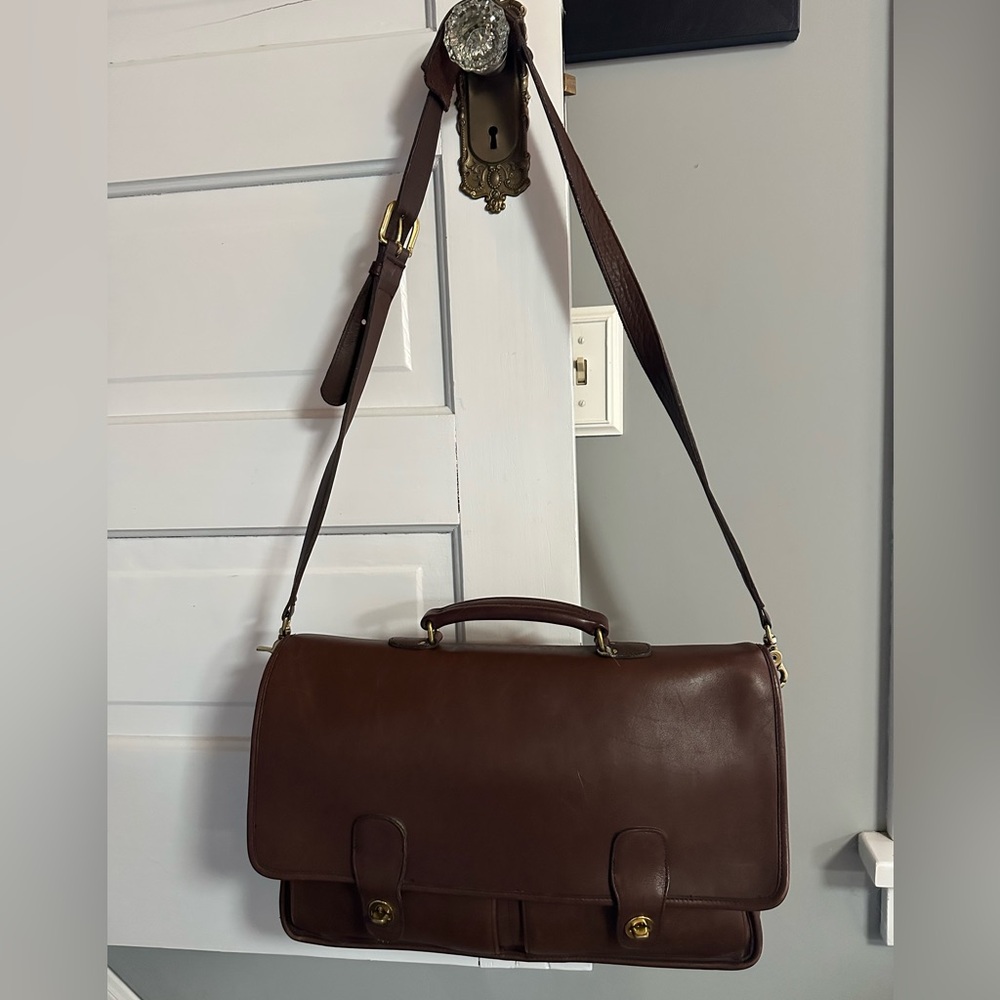 🤎Stunning Condition Vintage Coach 1994 Mahogany Prescott Briefcase, style 5275